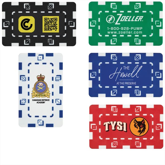 NST17834 Rectangular Dice Poker Chip Plaque with Custom Imprint